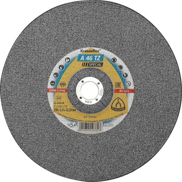 Trennscheibe KLINGSPOR A 46 TZ SPECIAL gekröpft 230 x 1,9 x 22,23 mm
