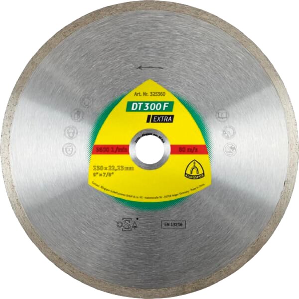 Diamant-Trennscheibe KLINGSPOR DT 300 F EXTRA 125 x 22,23 mm geschlossener Rand
