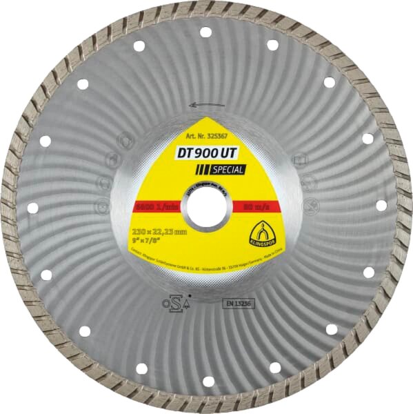 Diamanttrennscheibe KLINGSPOR 125x22,23mm geschl. Rand Turbo