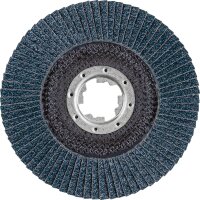 Lamellenschleifteller PFERD Ø 125 mm X-Lock K80 für Stahl, Edelstahl