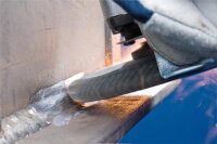 Lamellenschleifteller PFERD Ø 125 x 22,23 mm, Scheibenstärke 8 mm K40 für Stahl, Edelstahl