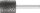 Schleifstift PFERD zylindrisch, Ø 16mm T: 32mm K: 30, INOX