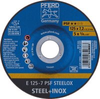Schruppscheibe PFERD Ø 125 x 4,1 x 22,23mm für Stahl, Edelstahl