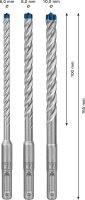 Hammerbohrer-Set BOSCH Expert 7X 3-teilig, 4-Schneider Ø6,8,10, Länge 165mm
