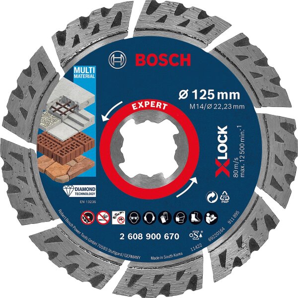 Diamanttrennscheibe BOSCH Expert Multi Material Ø 125 x 22,23 x 2,4 mm
