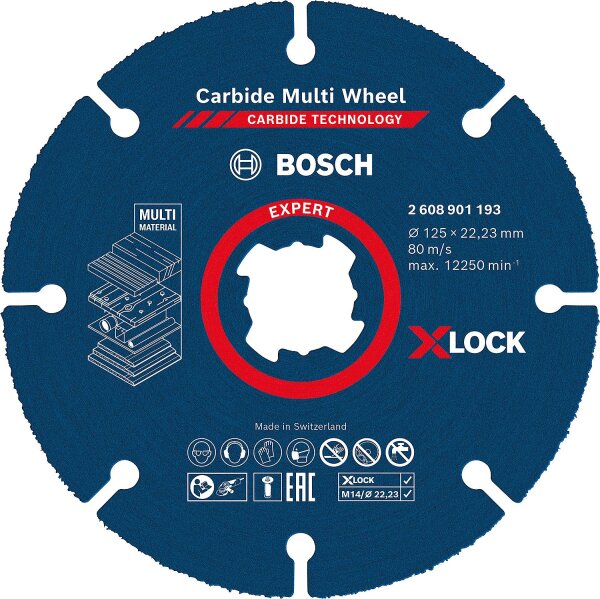 Trennscheibe BOSCH Expert Carbide Multiwheel Ø 125x22,23mm X-Lock