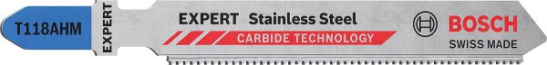 Stichsägeblätter BOSCH Expert T118AHM für Edelstahl VPE=3 Stück