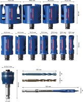 Lochsägen-Set BOSCH Expert 15-teilig, Ø 20/22/25/32/35/40/ 44/51/60/68/76mm