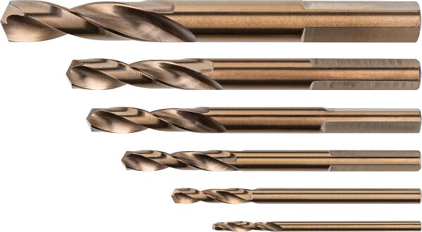 HSS-Co Spiralbohrer-Set ALPEN 6-teilig DIN 1897 PZ extra kurz