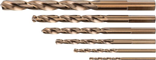 HSS-Co Spiralbohrer-Set ALPEN 6-teilig DIN 338 RN