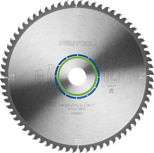 Kreissägeblatt Festool 260 x 30 x 2,4 mm, 68 Zähne