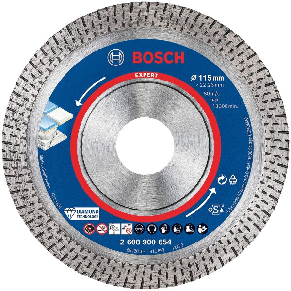 Diamanttrennscheibe BOSCH® EXPERT HardCeramic Ø 115 x 22,23 x 1,4 mm