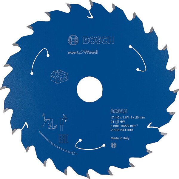 Kreissägeblatt Bosch für Holz 140x20x24mm