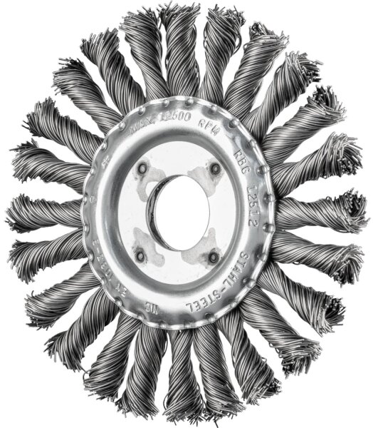 Rundbürste Pferd RBG, 125 x 12 x 22,2, Stahldraht 0,50