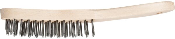 Drahtbürste Pferd HBU ungezopft, Stahldraht Ø 0,35 mm, 4-reihig