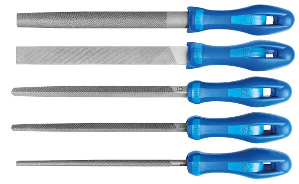 Feilen-Set Pferd, 5-tlg. 200mm, H2, in Rolltasche