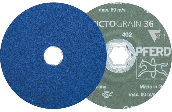 Fiberscheibe Pferd COMBICLICK, Ø 125 mm, Körnung COOL36