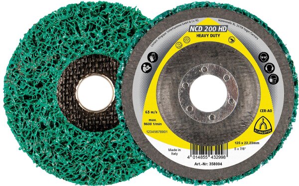 Reinigungsscheibe NCD 200 HD 125 x 22,23 mm, gerade, extra grob