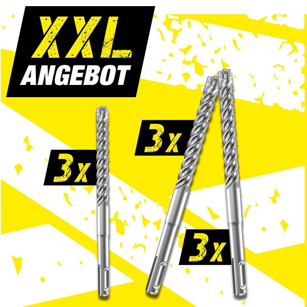 XXL-Angebot Hammerbohrer HELLER® 4Power, SDS-Plus, 9-teilig