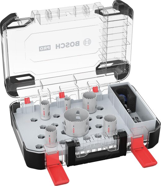 Lochsägen-Set BOSCH PRO PC Plus, 9-teilig, Ø 19/25/30/35/40/68