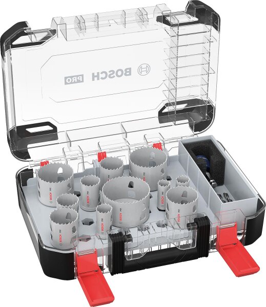Lochsägen-Set BOSCH PRO PC Plus, 14-teilig, Ø 20/22/25/32/35/40/44/51/60/64/76