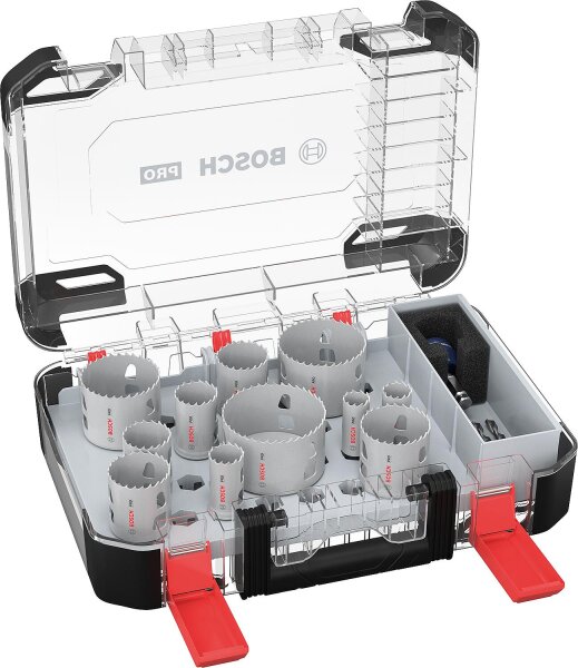 Lochsägen-Set BOSCH PRO PC Plus, 14-teilig, Ø 20/22/25/32/35/40/44/51/60/68/76