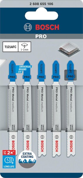 Stichsägeblätter BOSCH PRO T121AFC Länge 92mm VPE 5 Stück
