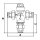 Thermomischer Easyflow Typ 729, DN25, 35-60°C, kv 4 Anschlüsse: AG DN20 (3/4")