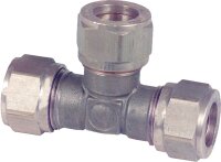 Klemmringverschraubung Messing T-Stück, 14x14x14mm