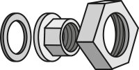 Verschraubungs Satz DN 1" Messing