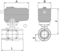 Motorisch gesteuerter Kugelhahn Lybra 230V, AC, 1/2"