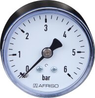 RF-Manometer 50 axial 0-6 bar, Anschluss 1/4" axial...