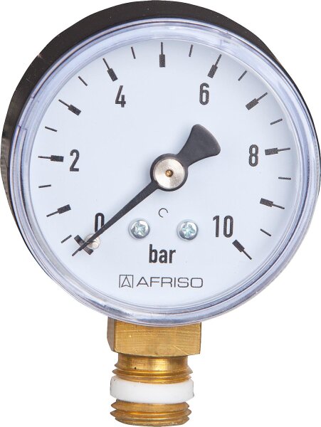 RF-Manometer 50 radial 0-16 bar, Anschluss 1/4" radial (unten)