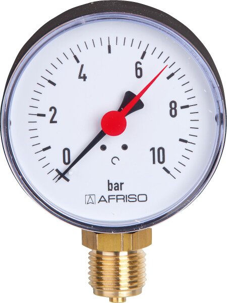 Manometer RF 80 1/2" 0-6bar, Anschluss radial