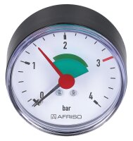 Heizungsmanometer axial 63 mm durch, 1/4" mit...