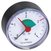 Heizungsmanometer axial 63 mm durch, 1/4" mit...