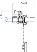 KFE-Kugelhahn 1/2" Messing blank