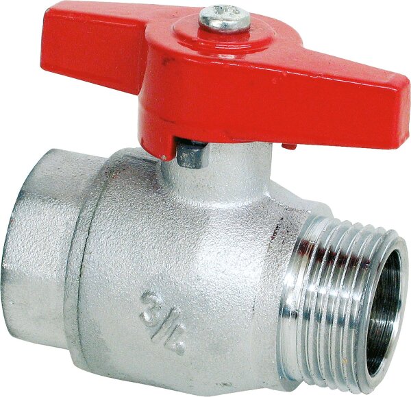 Kugelhahn Messing PN20 voller Durchgang mit Flügelgriff R 11/4"IGxAG