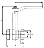Kugelhahn PN 16 voller Durchgang mit...