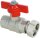 Kugelhahn m.Flügelgriff 3/4"IG x 3/4"Verschraub.IG Messing vernickelt PN 16