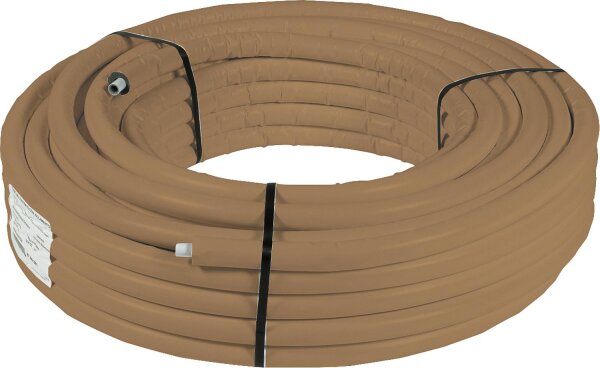 Metallverbundrohr in Rollen 20 x 2mm mit Isolierung 15mm, VPE=50m