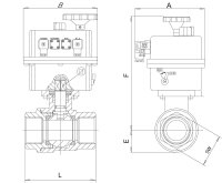 2-Wege Elektrokugelhahn VEGA 1/2", 24V / 230V, Edelstahl, Motor EE0020
