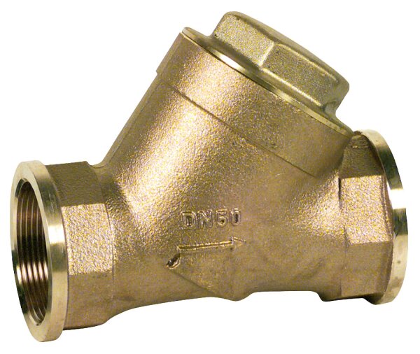 Schmutzfänger, Rotguss mit Edelstahlsieb R 2"                              (W2)