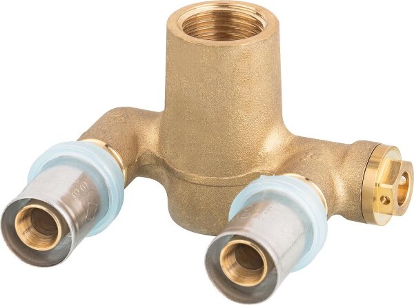 Pressfitting EVENES für MSVR Wandwinkel doppelt, U-Form 16x2-1/2"-16x2, TH-Kontur