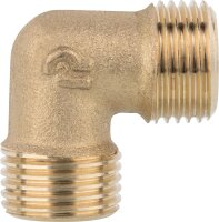 Winkelstück Messing 90° AG/AG 1/2x1/2" PN10