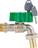 Auslaufkugelhahn Viva mit Flügel- griff mit Schloss...