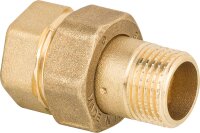 Messing-Gewindefitting Verschraubung flach dichtend,...