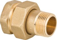 Messing-Gewindefitting Verschraubung flach dichtend,...