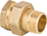 Messing-Gewindefitting Verschraubung flach dichtend,...