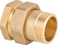 Messing-Gewindefitting Verschraubung flach dichtend,...
